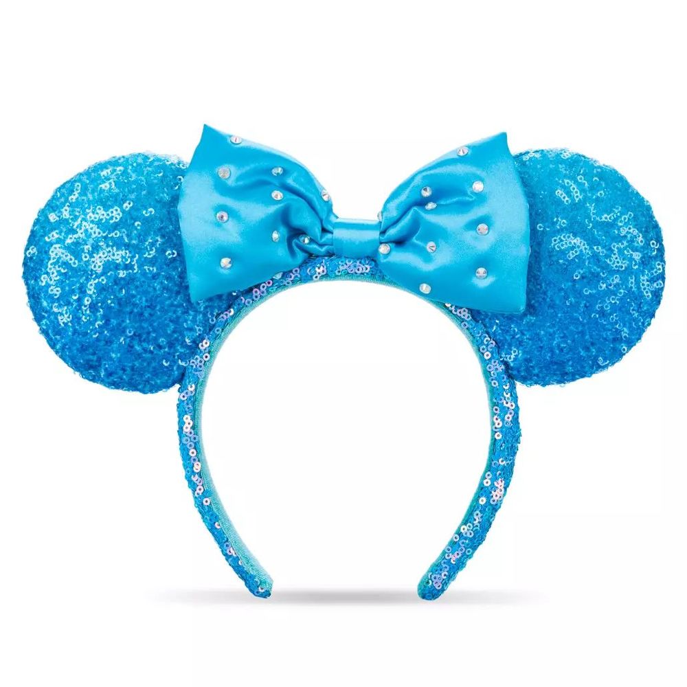 Disney Parks Minnie Mouse Sequin Ear Headband for Adults – Aqua